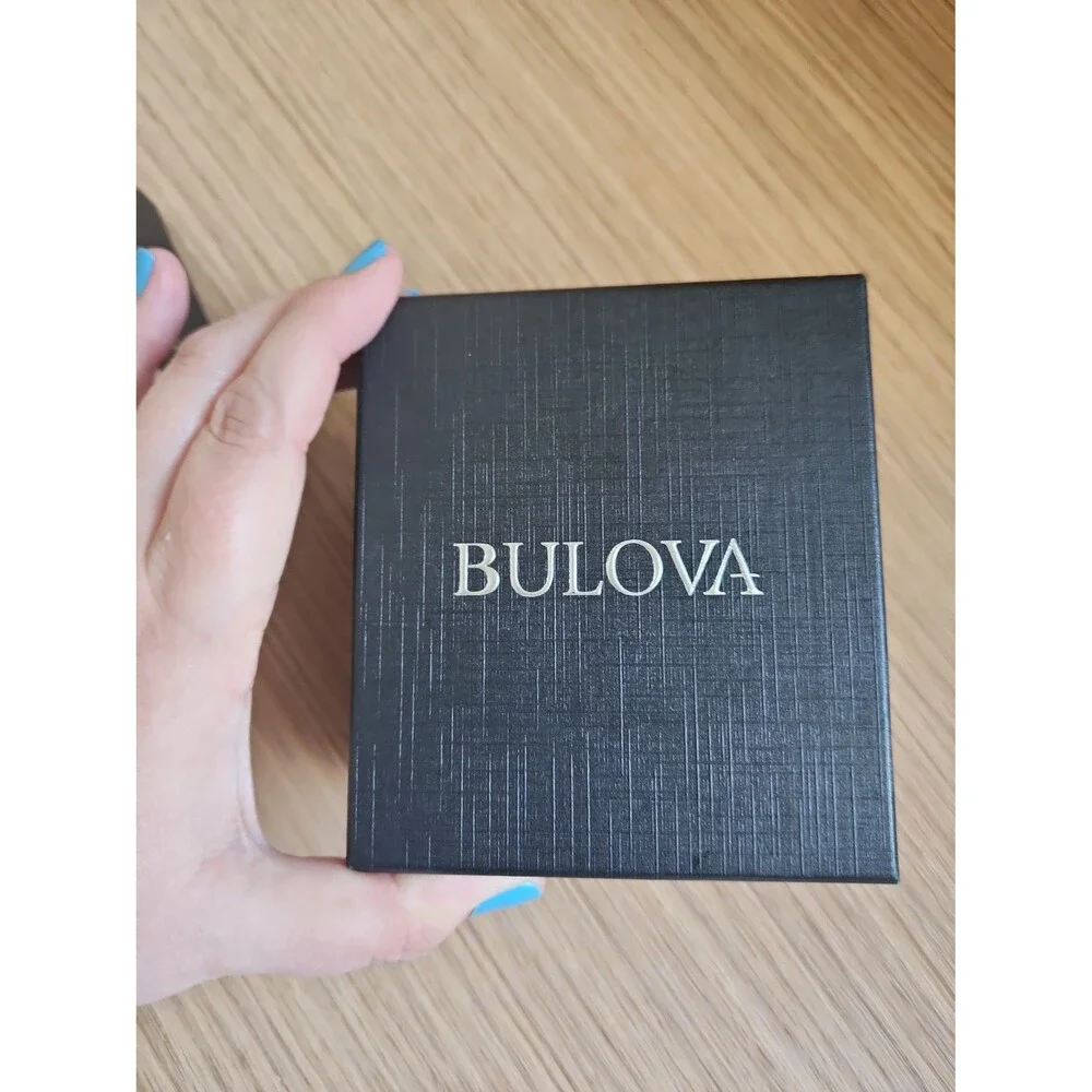 Bulova Black Leather Strap Watch w/ Original Box